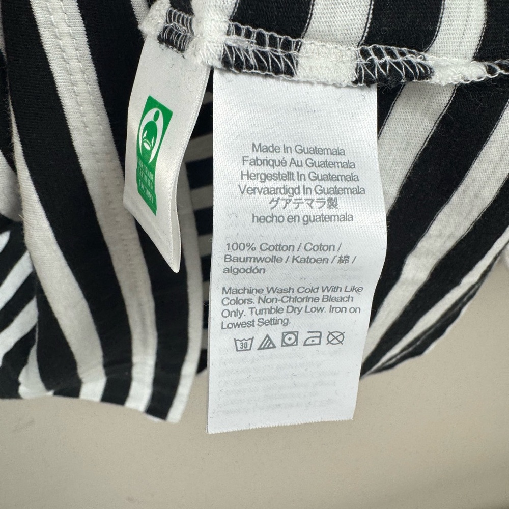 NWOT J.Crew Black White Striped slub long sleeve tee XS - Picture 6 of 8